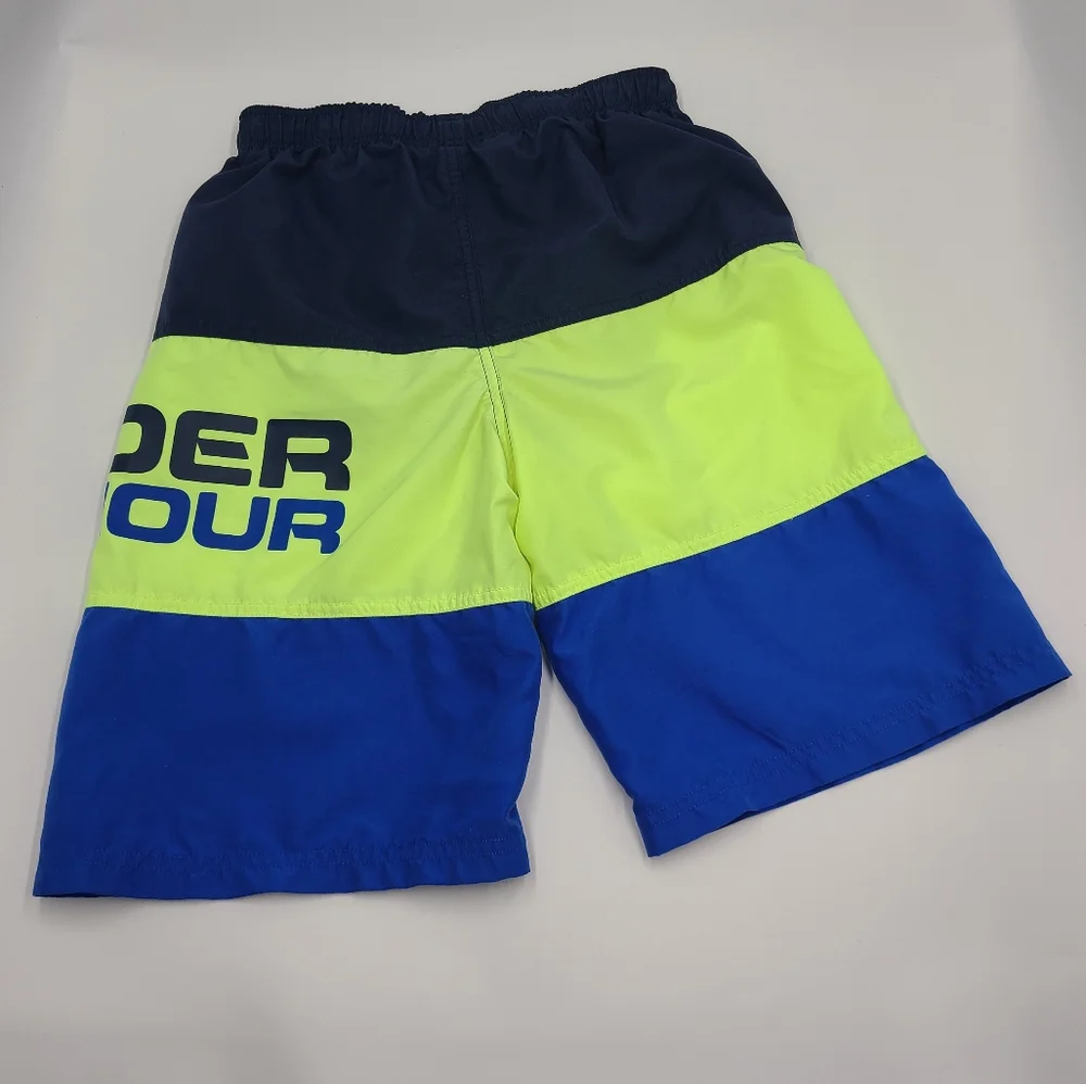 Under Armour boys' colorblock swim trunks size L